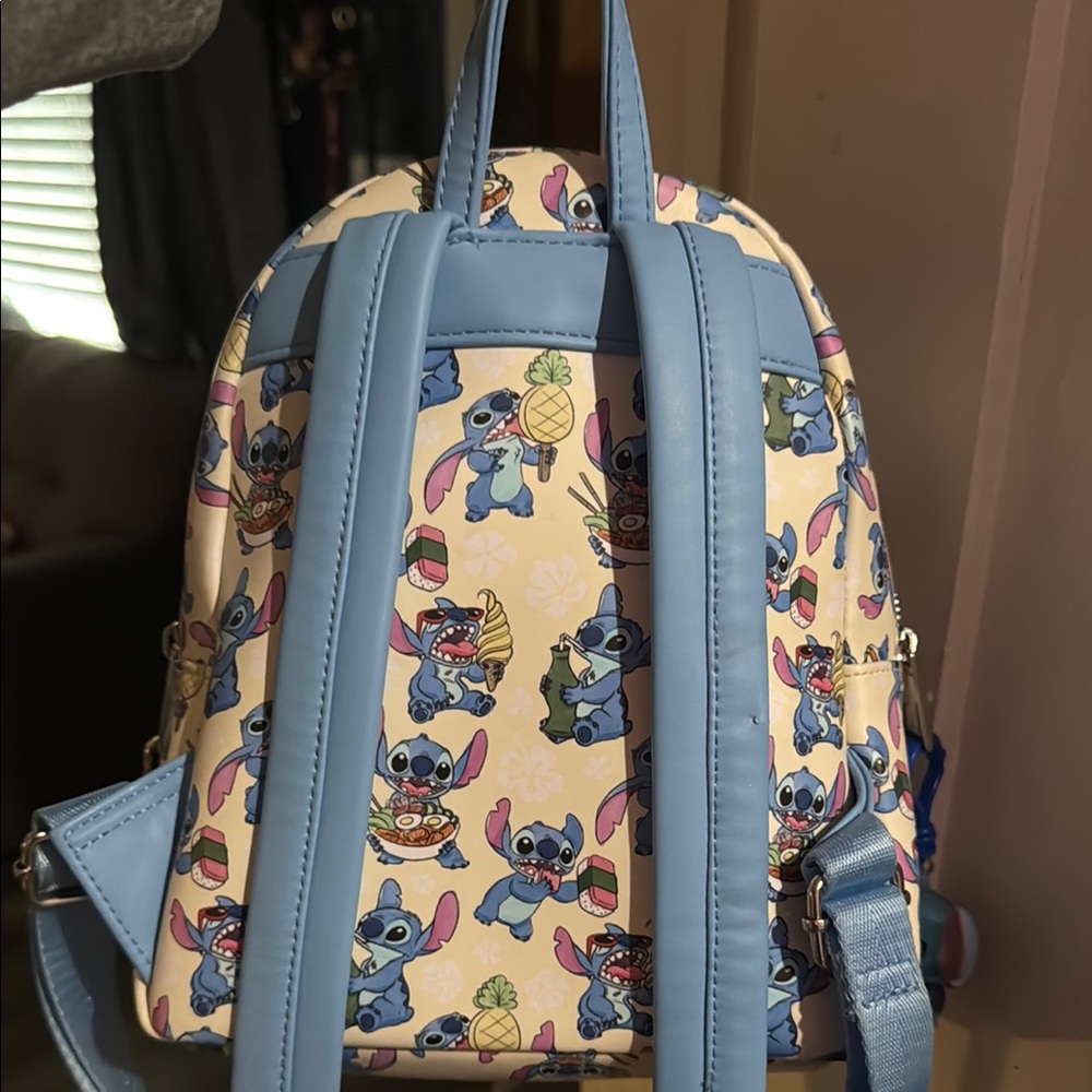 Limited Edition Stitch Patterned Backpack With Bl… - image 7